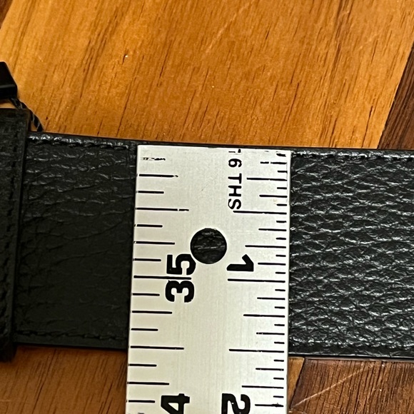 GUCCI Calfskin 1973 Reversible Belt 80 32 Black & Orange - Picture 7 of 10